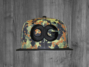 OG 59/50 FITTED HAT.  GERMAN CAMO / BLACK
