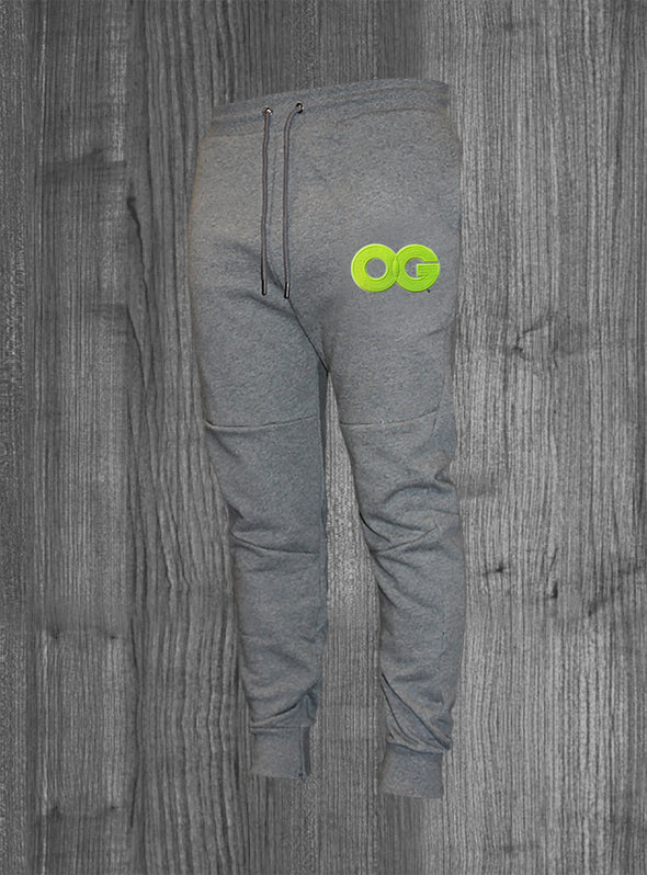 OG JOGGERS.  CHARCOAL GREY / NEON YELLOW