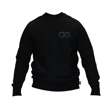 OG CREW SWEATSHIRT.  ALL BLACK