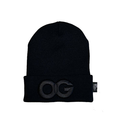 OG BEANIE.  3D BLACK