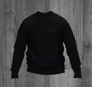 OG CREW SWEATSHIRT.  ALL BLACK