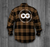 ENVIRONMENT OG FLANNEL.  BROWN & BLACK / WHITE