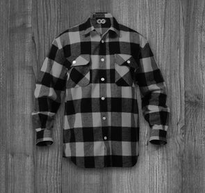 ENVIRONMENT OG FLANNEL.  GREY & BLACK / WHITE