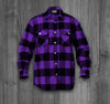 ENVIRONMENT OG FLANNEL.  PURPLE & BLACK / WHITE