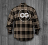 ENVIRONMENT OG FLANNEL.  BEIGE & BLACK / WHITE
