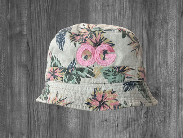 OG FLORAL BUCKET HAT.  PINK