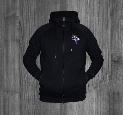 PENNY ZIP UP.  BLACK / GALAXY