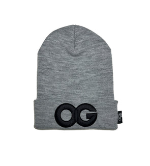 OG BEANIE.  HEATHER GREY / 3D BLACK