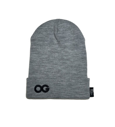 OG BEANIE.  HEATHER GREY / BLACK