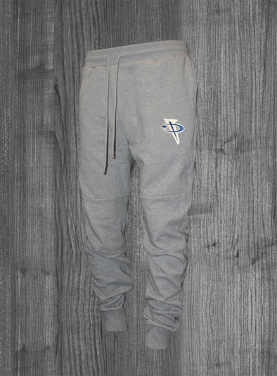 PENNY JOGGERS.  HEATHER GREY / WHITE & ROYAL