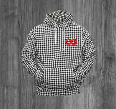 OG HOODY.  HOUNDS TOOTH / RED