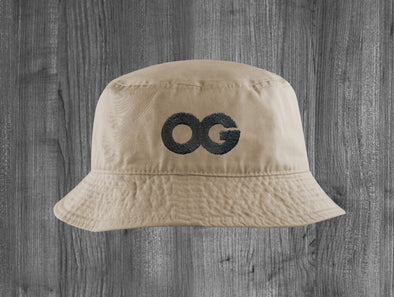 OG BUCKET HAT.  BEIGE / BLACK
