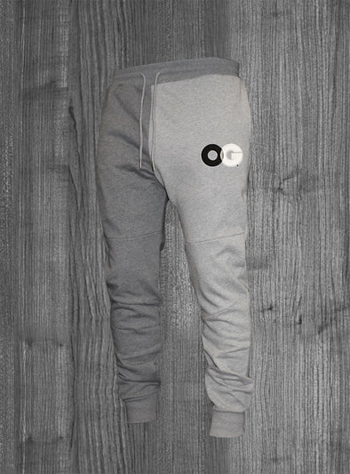 OG JOGGERS.  HEATHER GREY & CHARCOAL GREY / BLACK, GREY, WHITE