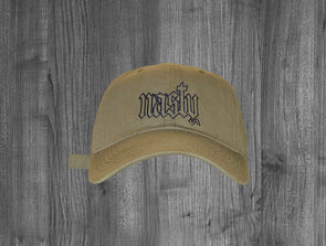 NASTY DAD HAT.  OLIVE GREEN / BLACK