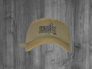 NASTY DAD HAT.  OLIVE GREEN / BLACK