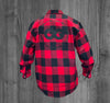 ENVIRONMENT OG FLANNEL.  RED & BLACK / BLACK