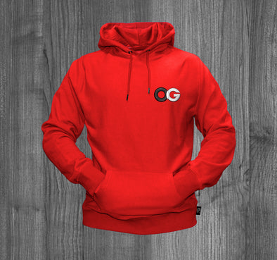 OG HOODY.  RED / BLACK, WHITE, GREY