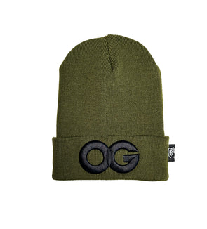 OG BEANIE.  OLIVE / 3D BLACK