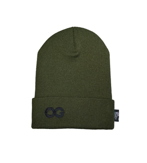 OG BEANIE.  OLIVE GREEN / BLACK