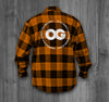 ENVIRONMENT OG FLANNEL.  ORANGE & BLACK / WHITE