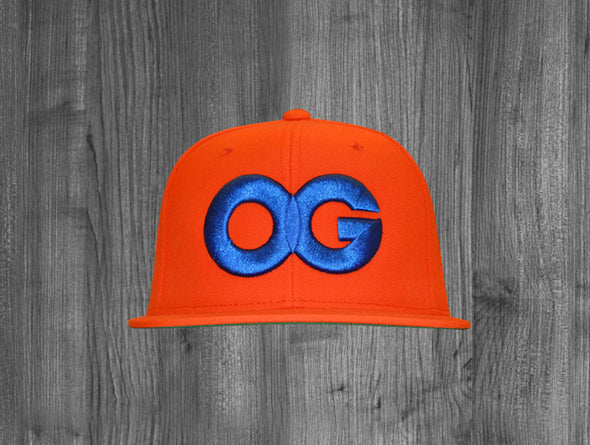 OG SNAP BACK.  ORANGE / ROYAL BLUE