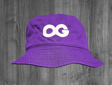 OG BUCKET HAT.  PURPLE / WHITE