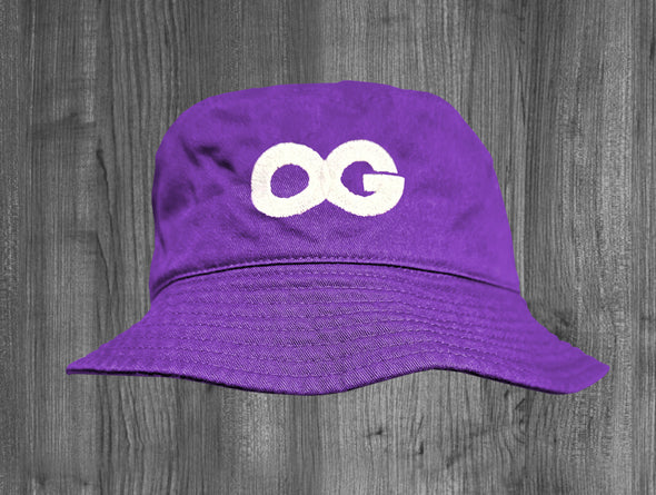 OG BUCKET HAT.  PURPLE / WHITE