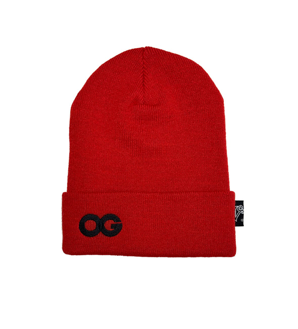 OG BEANIE.  RED / BLACK