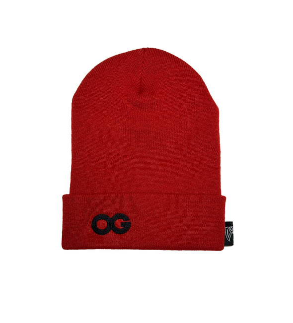 OG BEANIE.  RED / BLACK