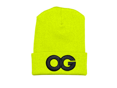 OG BEANIE. NEON YELLOW / BLACK
