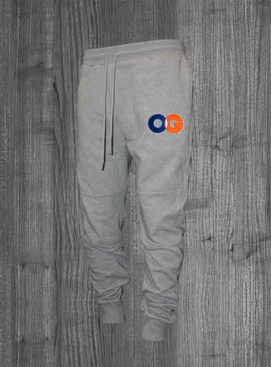 OG JOGGERS.  HEATHER GREY / ROYAL, WHITE, ORANGE