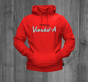 VANDAL-A HOODY.  RED / BLACK & WHITE