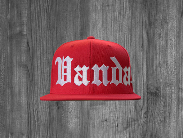 VANDAL-A SNAP BACK.  RED / WHITE